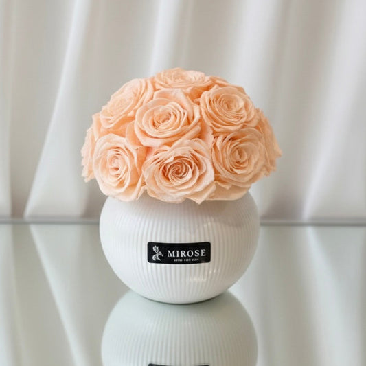 MEDIUM CERAMIC VASE DOME ROSE
