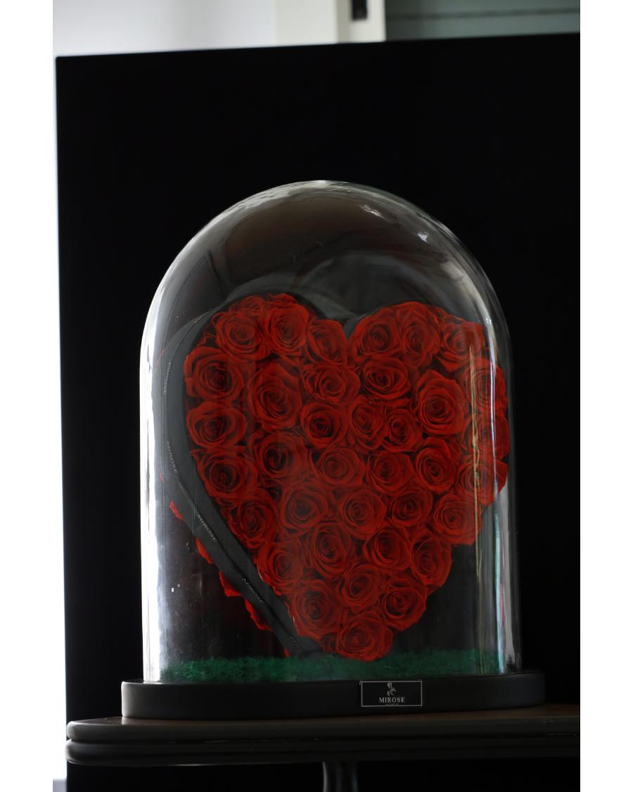 Mirose Eternal Rose Giant Heart La Belle Rose Red