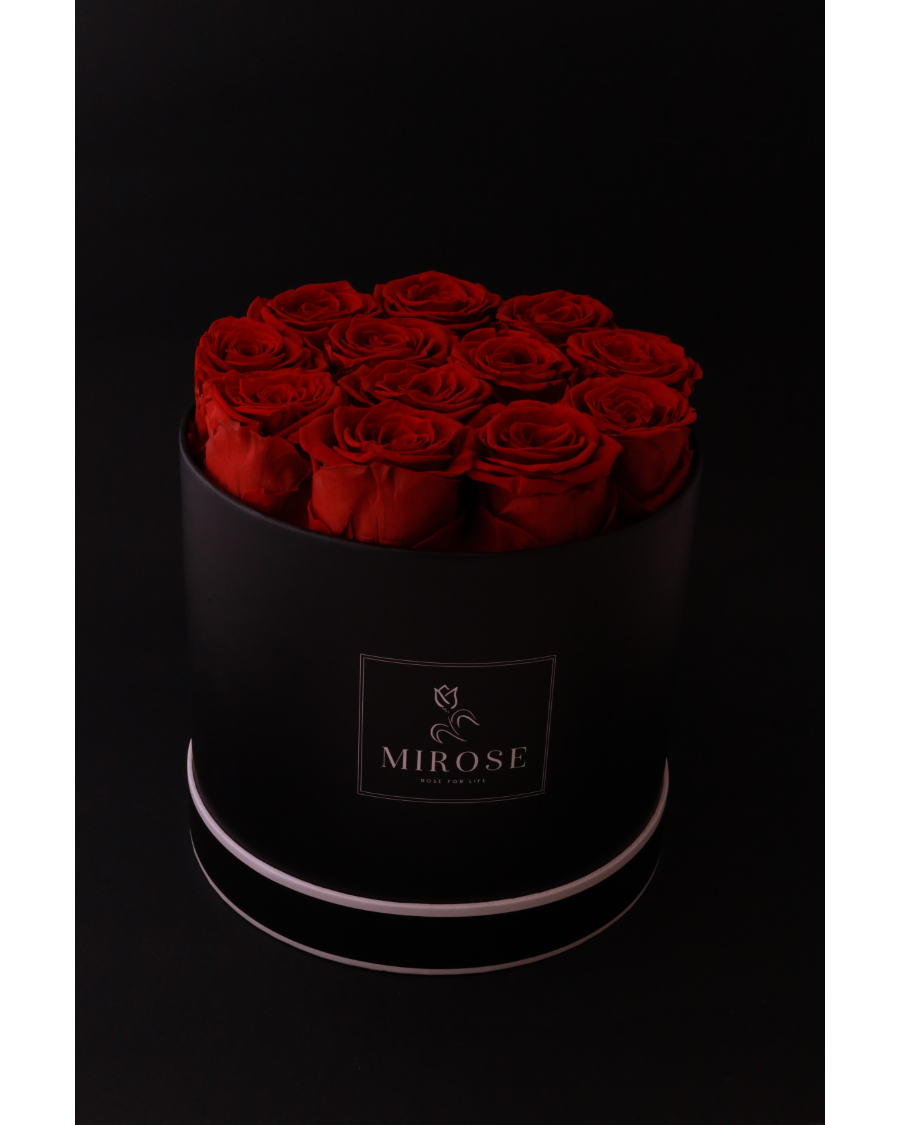 Mirose Eternal Rose Red Medium Round Box 12 eternal Rose