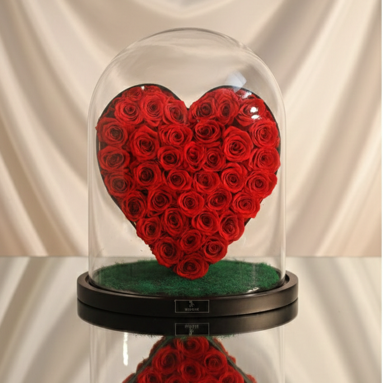 GIANT HEART LA BELLE 80 forever roses - MIROSE