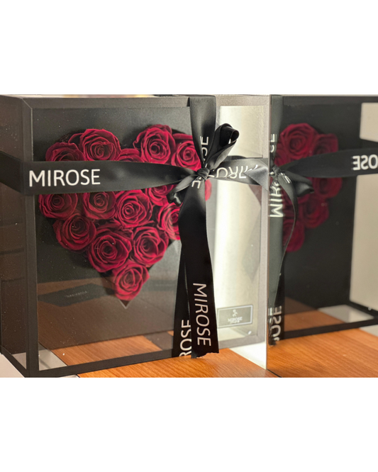 Mirose Eternal Rose Royal Red Heart Plexi Box