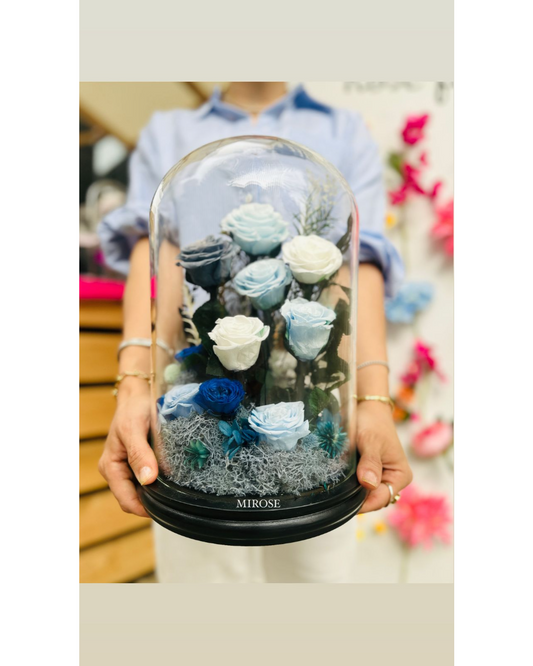 Mirose Eternal Rose Garden La Belle Rose Dusty Blue